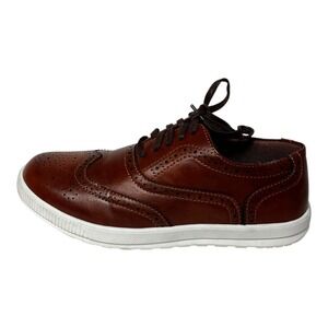 Deer Stags Kids Jagger Wingtip Casual Shoes Cognac Size 4 1/2 M